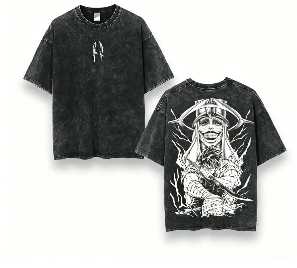 Sung Jin Woo x Solo Leveling Anime Manga Washed Heavy Cotton T-shirt, Gift For Anime Fan, Anime Lover, Manga breathable casual top seamless collar breathable short sleeve t-shirt retro staind Lover Gift Gift For Him Gift For Her Menswear Clothing