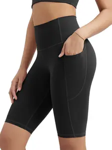 ODODOS ODCLOUD Women's High Waist Lounge Yoga Shorts with Pockets, Buttery Soft Biker Shorts