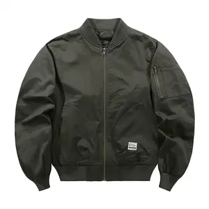 Men's Urban Utility Stand Collar Long Sleeve Solid Color Jacket - Casual Menswear Clothes with Minimalist Aesthetic, Organizational Pockets for Effortless Style, Longsleeves Jackets