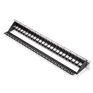 Zoobla - Cat6A 24-Port UTP Patch Panel with Loaded Modular Network Patch Panel
