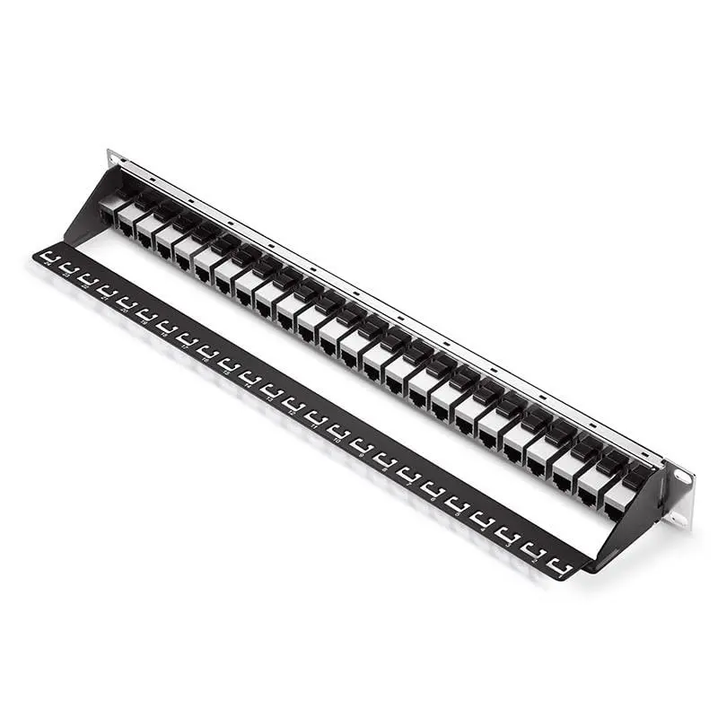 Zoobla - Cat6A 24-Port UTP Patch Panel with Loaded Modular Network Patch Panel