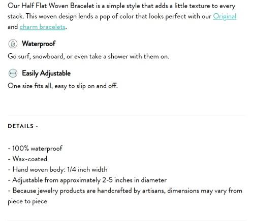 Half Flat Woven Bracelet