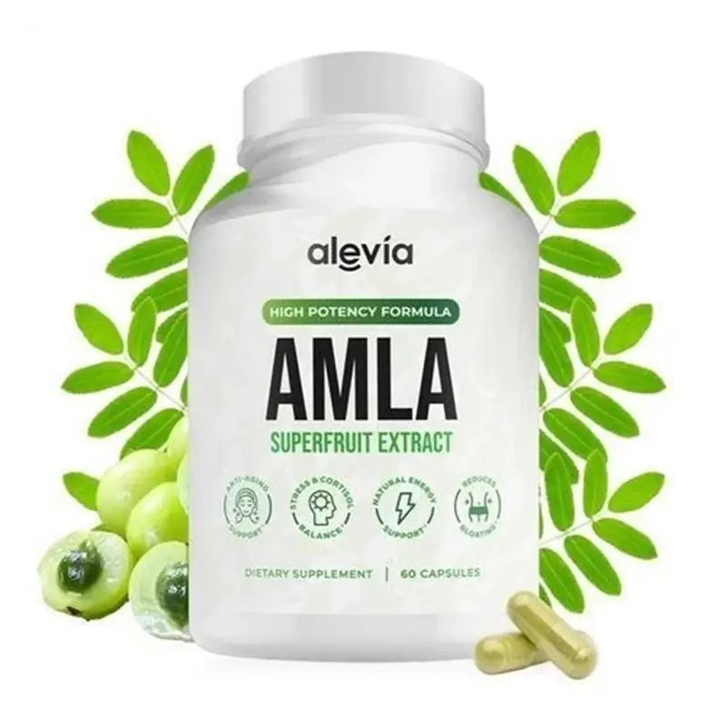 Alevia AMLA Superfruit Extract Capsules, 60 Count, 1000mg Fruit Extract, Daily Nutritional Supplement for Adults