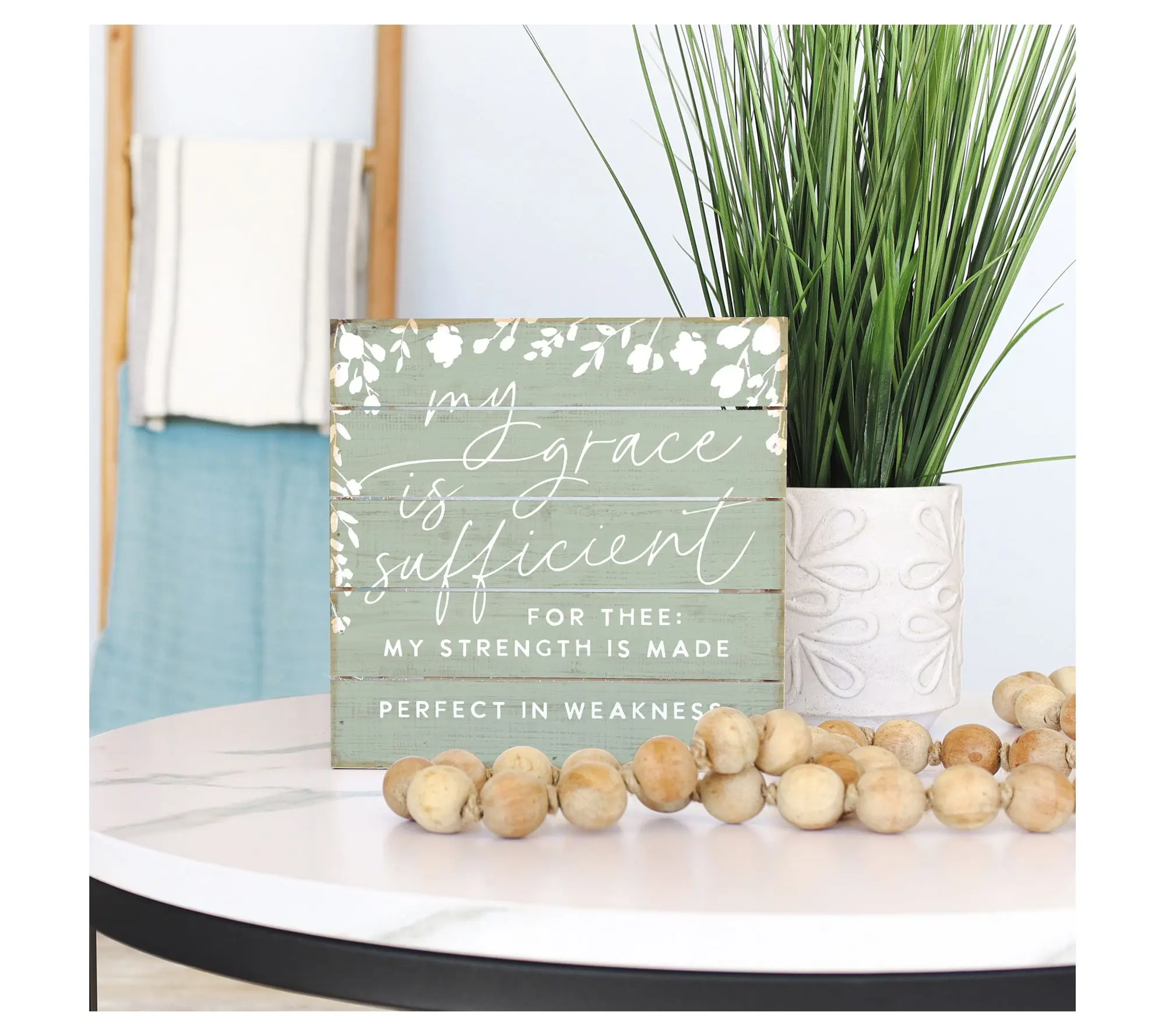 Sincere Surroundings 8" Grace Sufficient GreenPallet Petite
