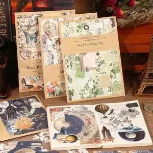100 Sheets Vintage Notebook Paper, Newspaper Style Stationery, Aesthetic Decorative Paper, Ideal for Writing, Drawing, Travel Journal, Diary, Greeting Cards, Album Decoration