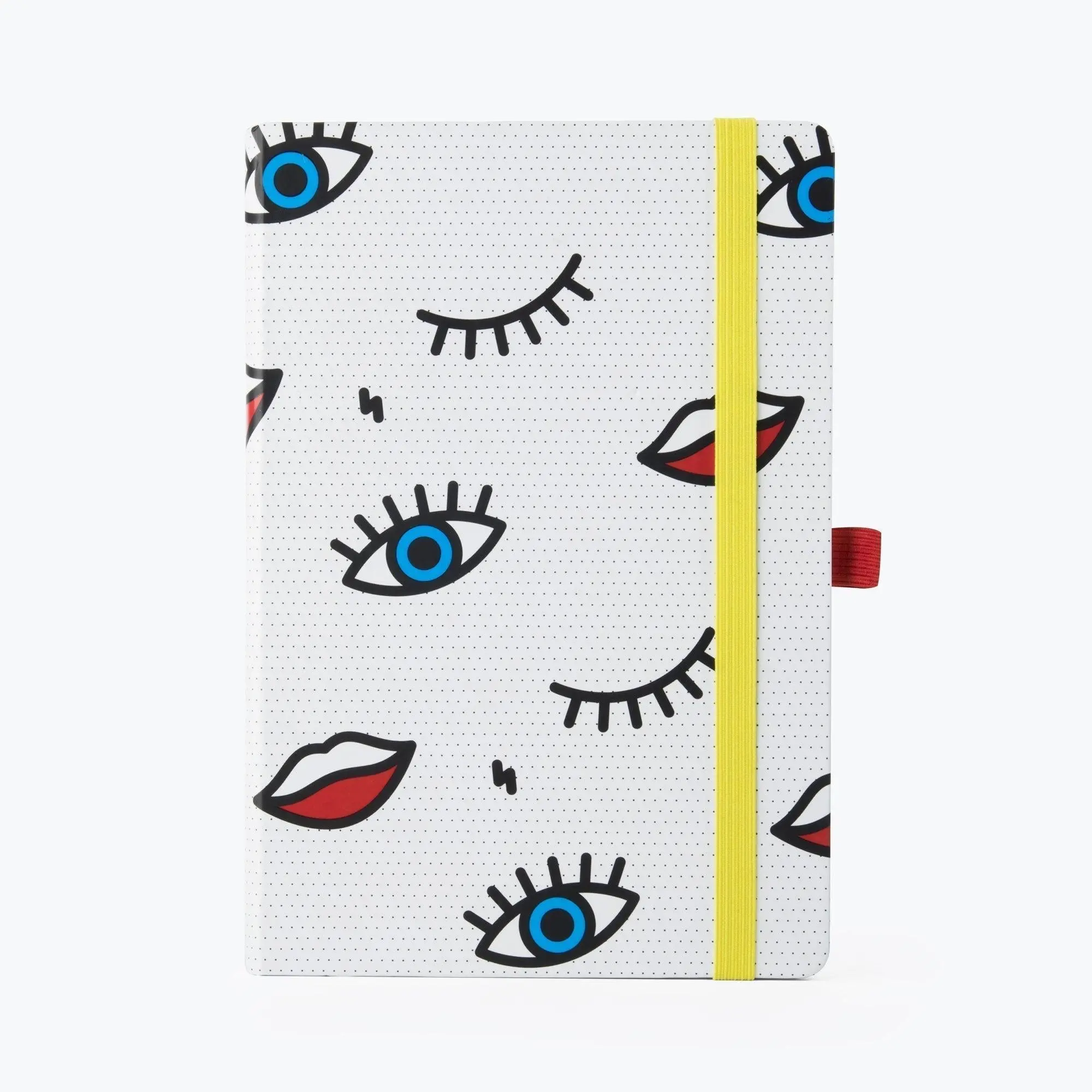Wink Pop Art Hardbound Notebook, 190 Dot Grid Pages, Elastic Closure, Thoughtful Gift for Students & Teachers, Creative Idea for Co-Workers (Office Stationery)