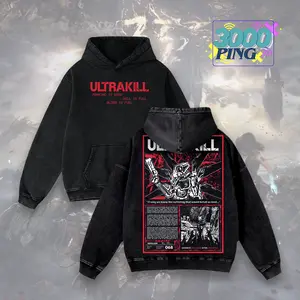 Ultrakill Video Game Washed T-Shirt, Sweater, Hoodie , Indie FPS Game Shirt, Gift For Game Fan, Streetwear Clothes