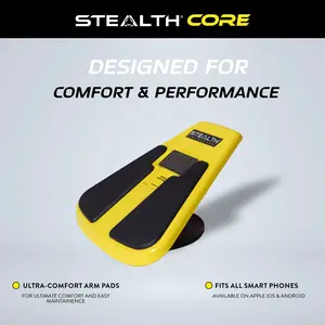 Stealth Core Trainer Workout System - Dynamic Core Exercise Using Fun Mobile Games with Ultra-Comfort Arm Pads & Fits All Smart Phones