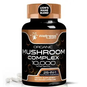 Organic Mushroom Complex Supplement Capsules - 120 Count