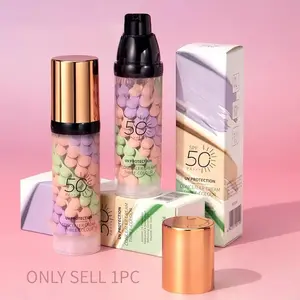 CONCEALER CREAM，3-In-1 Color Correcting Primer SPF 50 UV, Brightening Oil Control Hydrating Moisturizer Cream, Long-Lasting Makeup Base for Flawless Skin Tone