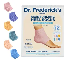 Dr. Frederick's Fuzzy Moisturizing Heel Socks - Variety Pack - 6 Pairs - Great Stocking Stuffers for Christmas