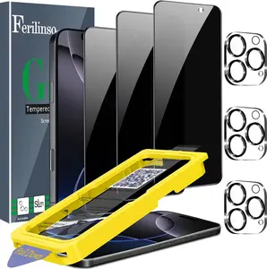 [Auto Dust Install] 3 Pack Privacy Screen Protector for iPhone 16 Pro Max [Phone Case fit]