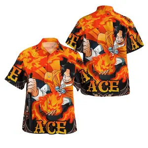 P0rtgas D. AC3 On The Flame Hawaiian Shirt, Anime Merch Clothes Unique Gift For Men Women Fans