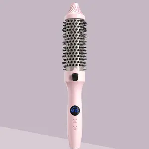 Thermal Brush 1.5 inch for Voluminous Styles,Tourmaline Ceramic Negative Ion Technology,11 Temperature Settings Dual Voltage,Anti-Frizz for Students,Office & Everyday Styling,Pink