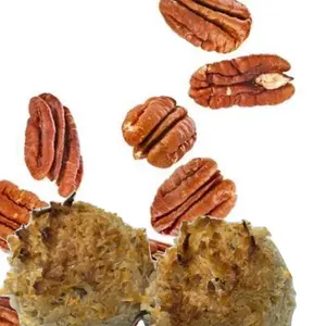 La nuez two white coconut macaroons with walnut cream dos cocadas blancas con crema de nuez