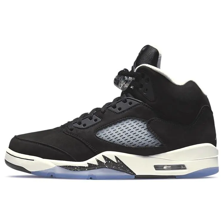 Nike Air Jordan 5 Retro 'Oreo' 2021 Men's High-Top Basketball Sneaker, Lace-Up, Lightweight, Durable Outsole, True Size, Ideal for Game Day & Sneakerheads, All Seasons, Black Red