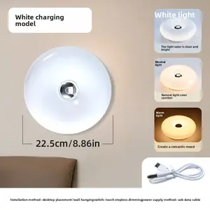 Cute Donut Wall Lamp – Rechargeable Cordless Bedside Light for Girls, Aesthetic Bedroom Gift