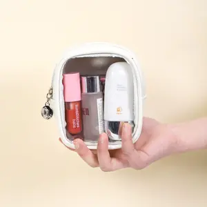 Portable Transparent Waterproof Makeup Bag, Large Capacity Travel Toiletry Bag, Style Fashionable Cosmetic Organizer