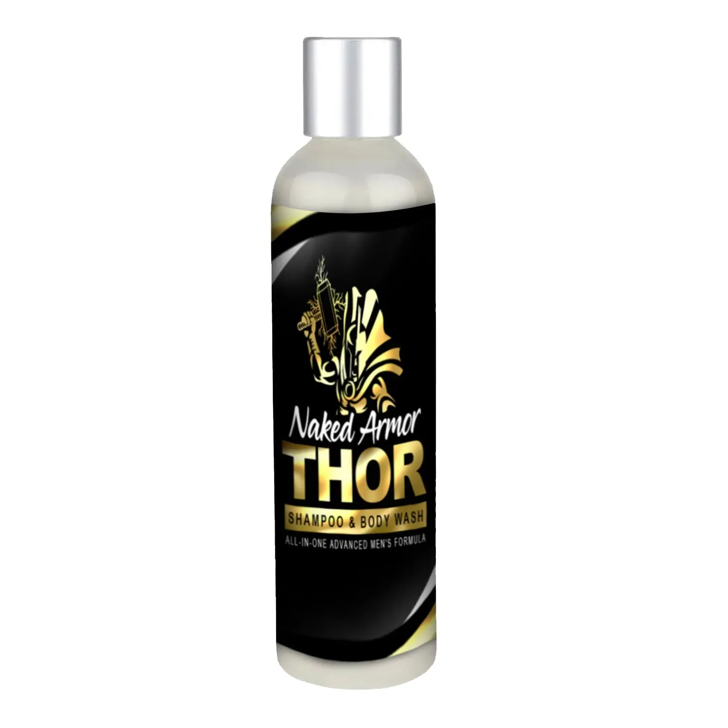Naked Armor Thor All-In-One Shampoo & Body Wash 8 fluid ounces (Vegan Friendly)