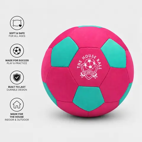 Safe Sport Gear - The House Ball - Soft Soccer Ball Designed for Inside Your House