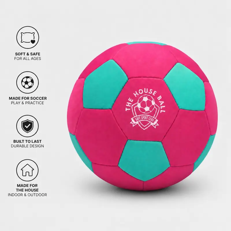 Safe Sport Gear - The House Ball - Soft Soccer Ball Designed for Inside Your House
