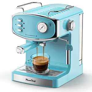20 Bar Espresso Machine with Milk Frother, Compact Professional Espresso Maker, 54oz Removable Water Tank, Low Noise Coffee Machine for Cappuccino, Latte & Espresso, Blue