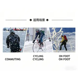Outdoor sports autumn and winter non-slip men's and women's fleece-lined touch-screen warm ski and cycling windproof gloves