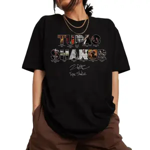 Women's 2Pac Rapper Cotton Round Neck Sweatshirt - Hip Hop Legends & Pioneers Casual Tee, 90s Hip Hop Fan Gift, Beach Wear
