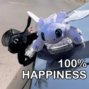 Toothless Car Exterior Decoration Wings Movable Roof Sunroof Decoration Figurine Motorcycle Helmet