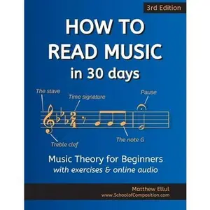 How to Read Music in 30 Days: Music Theory for Beginners - with exercises & online audio -- Matthew Ellul, Paperback