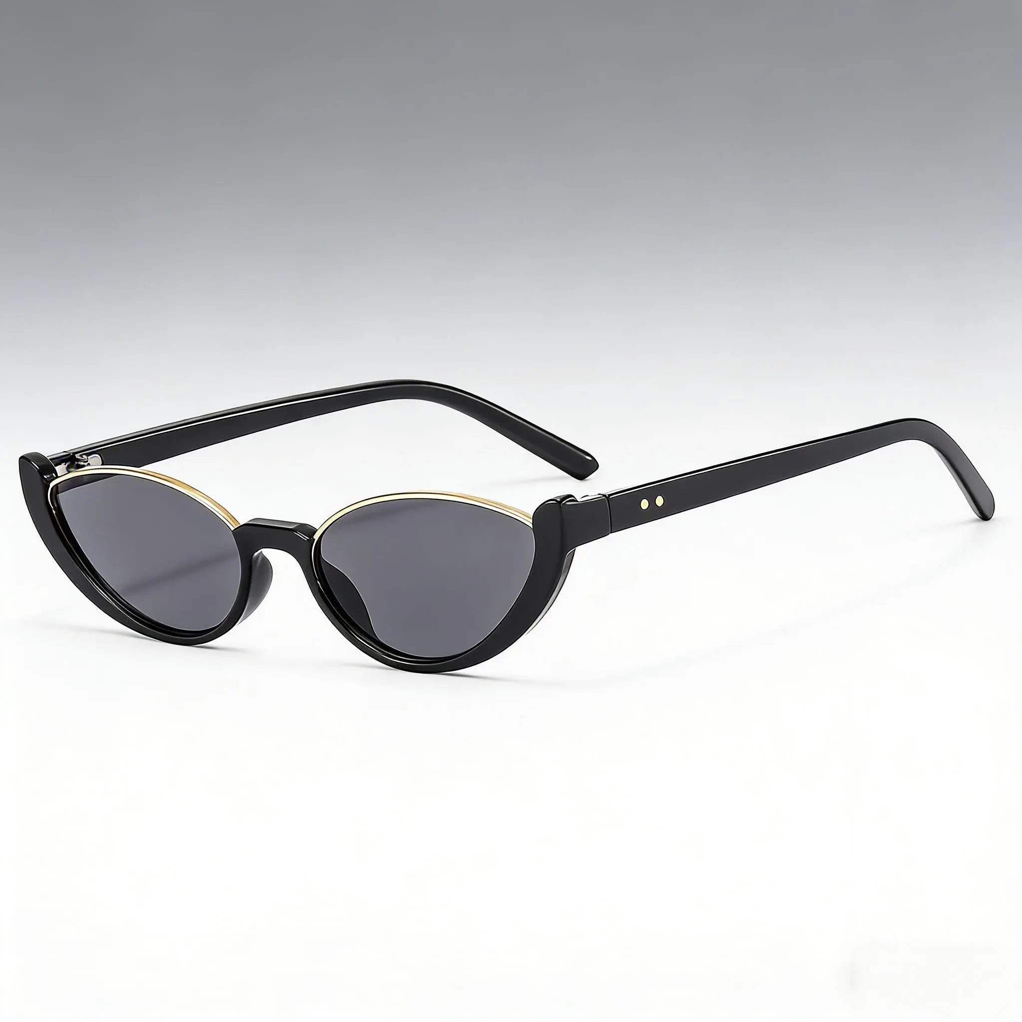 Women's 2026 Vintage Half-Frame Cat Eye Fashionable Sunglasses - Resin Lens Modern Trendy Styling Vintage Sports Eyewear, Streetwear Accessories for Outdoor Fun, TikTokshopspringglowup Trendy Styling Women's Sunglasses