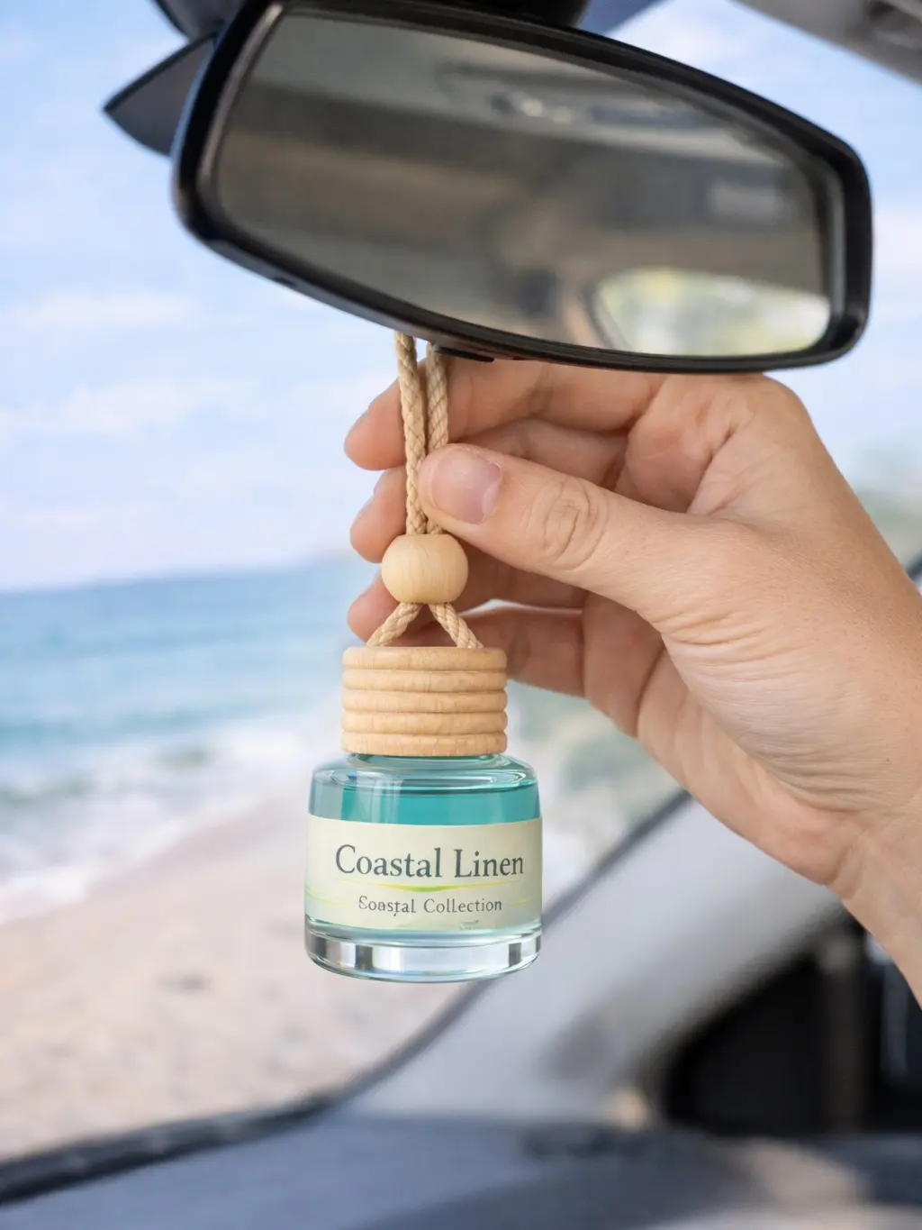 Round Hanging Car Diffuser | Natural Air Freshener | 9 NEW Coastal Scents