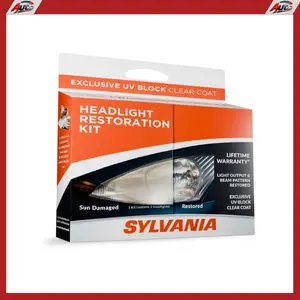 SYLVANIA Headlight Restoration Kit - Long-Lasting Headlight Repair Kit for Restoring to Like-New Condition - Surface Activator, Exclusive UV Coating, Clarifying Compound & More - No Tools Required