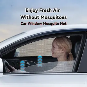 Car Window Mosquito Net Screens,Breathable Mesh Ventilation Cover Keeps Bugs Out,Pet-Friendly Car Camping Privacy Shade,Easy Install,Summer Road Trip Essential,Universal Fit,Blackout Privacy Shade for Baby,UV Blocking Sunshade