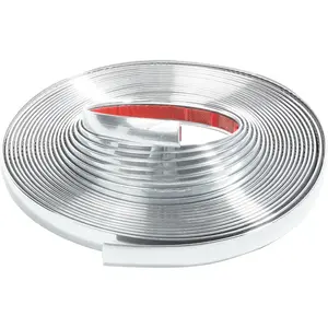 25Ft Automotive Chrome Trim Molding,Universal Decorative Scratch-Proof Decorative Protect Sticker,1/2" Wide Car Body Chrome Trim Strip for Motor Truck RV Door Window Bumper (Silver)