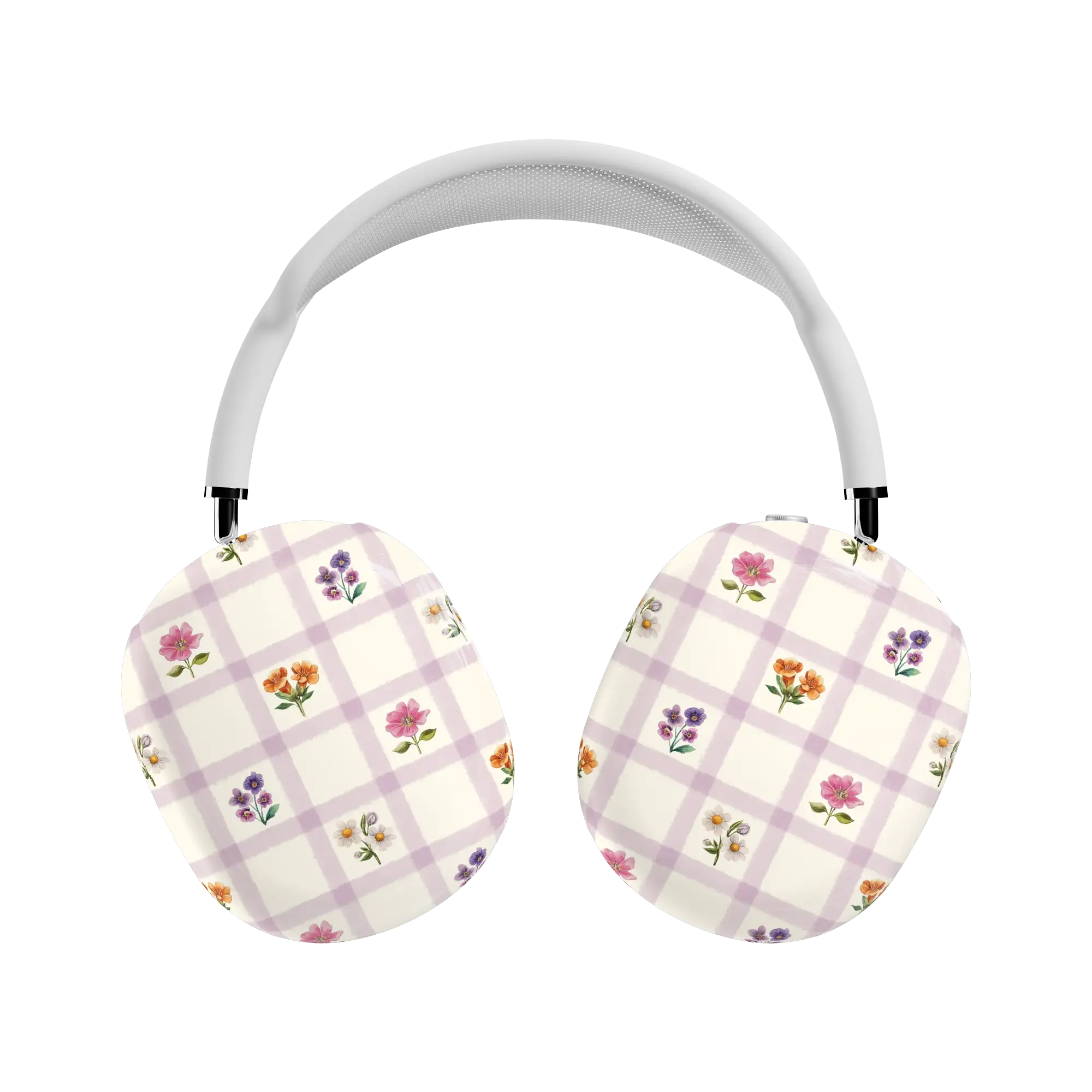 Casely AirPods Max Case | Snap-On Hard Shell Covers | Meadow Check | Floral Gingham