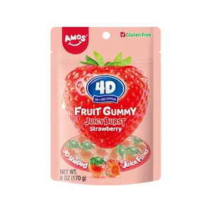 Amos 4D Fruit Gummy Strawberry Juicy Burst Candy