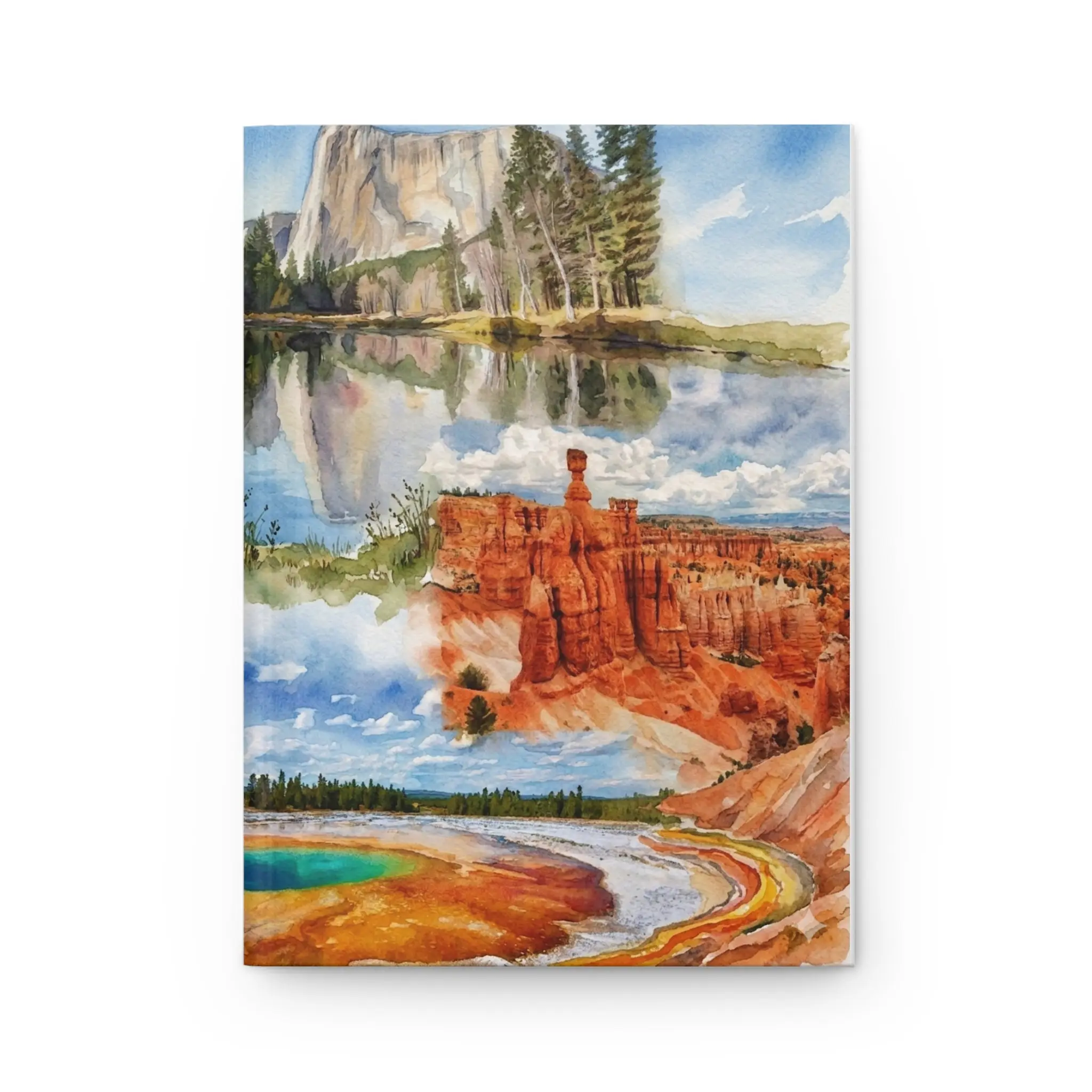 Hardcover National Park Journal, Nature-Themed Imagery Notebook, Watercolor Art Notebook, Nature-Themed Imagery Notebooks, Watercolor Art Notebooks