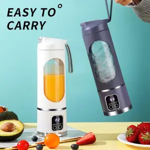 Portable Blender Electric USB Juicer，450ML Mini Blender Portable Blender For Shakes and Smoothies juice，Great for Mixing，Compact、Convenient and Versatile Portable USB Rechargeable Blender juicer machine