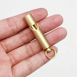 High-Quality Brass Whistle, Ultra-Loud Emergency Whistle Keychain, Outdoor Camping Survival Pet Training, Durable & Reliable Design