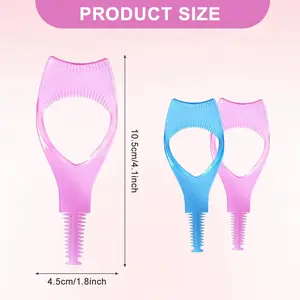 2PCS 3 in 1 Mascara Tool Plastic Makeup Eyelash Shield Applicator Guide with Eyelash Assist Comb Brush Guard Eyelashes Brush for Women Girls