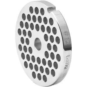 #12 Stainless Steel Meat  Plate Discs  for FGA   and Hobart, LEM, Cabelas, Weston, MTN Meat Grinders, Disks Heavy Duty