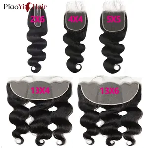 Body Wave 13x6 13X4 HD Lace Frontal Brazilian Human Hair Preplucked 4x4 5x5 Transparent Lace 2x6 Hd Lace Closure Human Hair