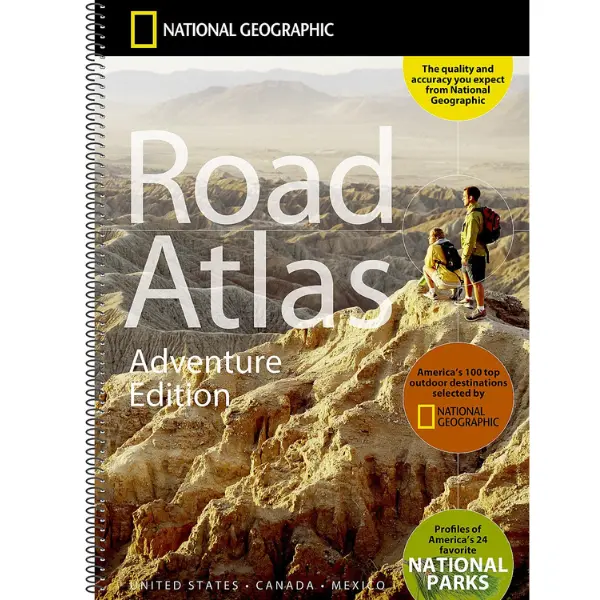 National Geographic Road Atlas 2026: Adventure Edition [United States, Canada, Mexico] Spiral-bound – July 11, 2025