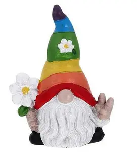 Rainbow Gnome Colorful Home Farmhouse Kitchen Garden Decor Cheer Up Gift Tiered Tray Decorations