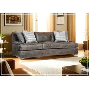 Bernhardt Burnham 3-seater Brown Leather Sofa