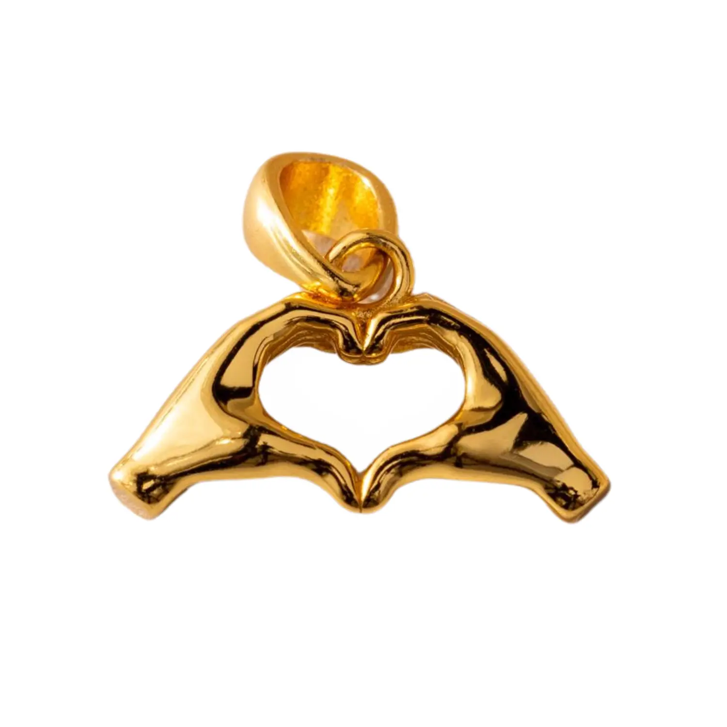 E. Heart Hand Charm