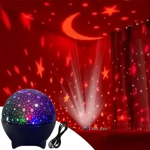 USB Black Starry Sky Moon Projection Atmosphere Light / Room Decoration Projector / Aurora Projector Lamp / Flickering Dynamic Space Ambiance Night Light, Suitable for Bedrooms, Living Rooms, KTV, Offices, And Bars for LED Ambient Lighting - Perfect Gift