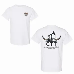 CTT Oil Exploration Cattle West Texas Design V1 T-Shirt, Oilfield Ranch Graphic Tee, Unisex Heavy Cotton Streetwear