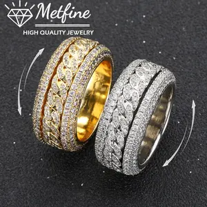 Anxiety Fidget Ring Love Friendship Rings Cubic Zirconia Rings Stacking Bands Spinner Rings for Men Valentines Day Christmas Day Best Gifts